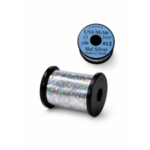 UNI-Mylar 13yds -- 3/64" #12 Hol. Silver