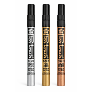 Sakura Pen-Touch metallic málningarpennar – 3 litir