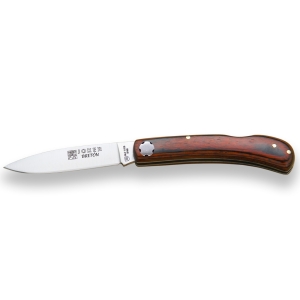 RED WOOD 8 CM LOCK BACK FOLDING POCKET KNIFE STAINLESS STEEL BLADE